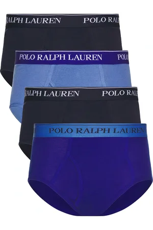 Ralph Lauren Mid Rise Brief 4 Pack in Resort Blue Rugby Royal & 2 Cruise Navy - Blue. Size L (also in M, S, XL/1X).