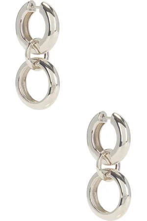 Agmes Ava Earrings in - Metallic Silver. Size all.