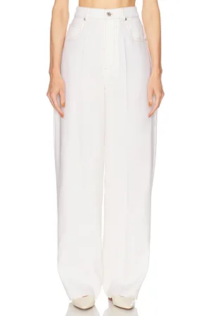 Bottega Veneta Wide Leg Trouser in - White. Size 34 (also in 36).