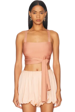 Chloé Knit Tied Tank Top in - Coral. Size M (also in S).