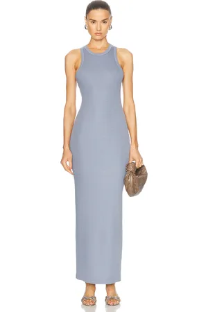 SPRWMN Racer Maxi Dress in - Blue. Size L (also in S, XS, M).