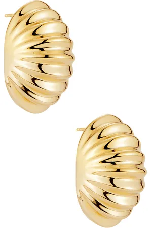 mega Snail Earring in - Metallic Gold. Size all.