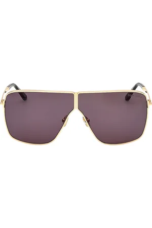 Tom Ford Huxley Sunglasses in - Metallic Gold. Size all.