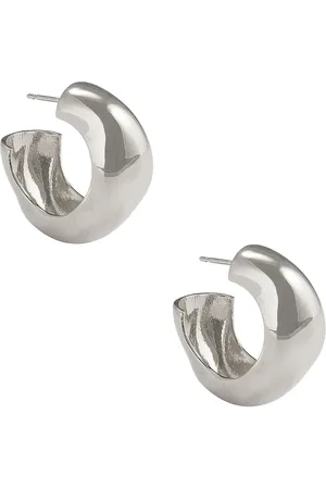 Agmes Small Celia Hoop Earrings in - Metallic Silver. Size all.