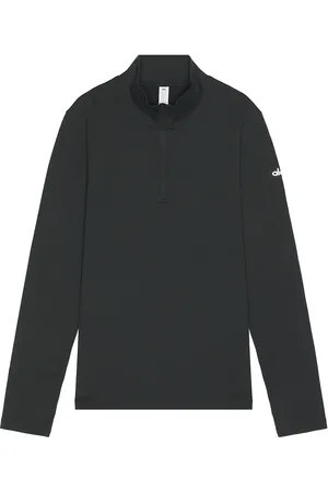 alo Conquer 1/4 Zip Reform Long Sleeve in - Green. Size L (also in M, XL/1X).