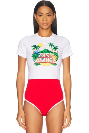 Casablanca Baby Tee in - White. Size S (also in XS).