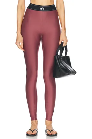 alo Airlift High Waist Suit Up Legging in - Burgundy. Size S (also in XS).