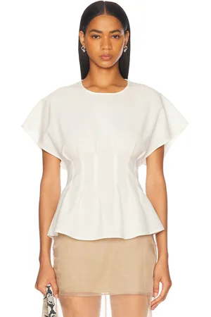 Rohe Sculptural Waisted Top in - White. Size 34 (also in 38, 40).