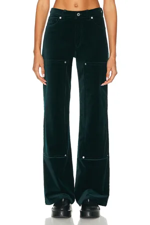 RE/DONE Velvet Workwear Wide Leg in - Dark Green. Size 30 (also in ).