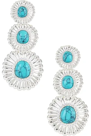 Retrofete Orabella Earring in - Teal. Size all.