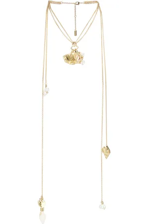 Chloé Charm Necklace in - Metallic Gold. Size all.