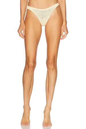 Bond Eye Scene Brief Bikini Bottom in - Yellow. Size all.