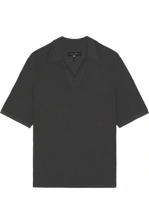 RAG&BONE Rib Johnny Polo in - Grey. Size L (also in S, M, XL/1X).