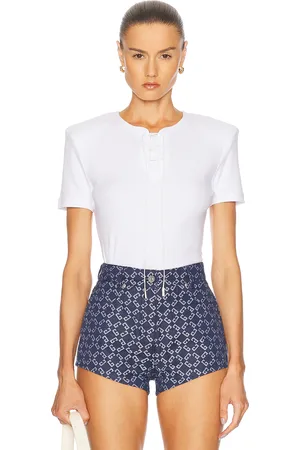 Givenchy Lace Up Short Sleeve T-shirt in - . Size L (also in M, S, XS).