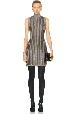 Tom Ford Turtleneck Mini Dress in - Olive. Size L (also in ).