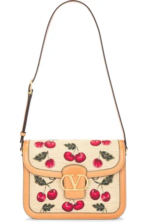 VALENTINO GARAVANI 9to5 Shoulder Bag in Naturale Multicolor & Natural Camel - Tan. Size all.