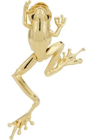 Bottega Veneta Frog Brooch in - Metallic Gold. Size all.