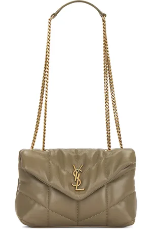 Saint Laurent Mini Puffer Bag in - Olive. Size all.