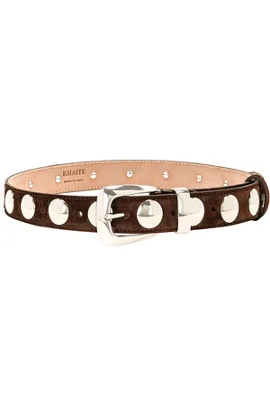 Khaite Benny Belt With Studs in - Brown. Size 70 (also in ).