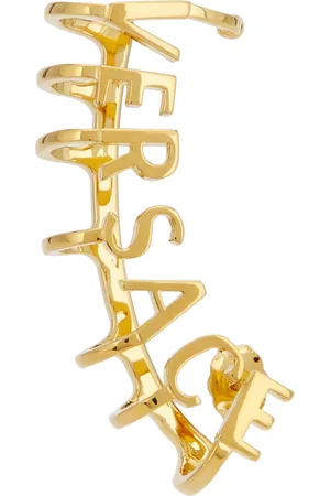 VERSACE Metal Earcuff in Gold - Metallic Gold. Size all.