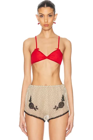 VALENTINO Solid Bra in - Red. Size 38 (also in 40).