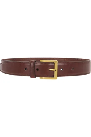 Saint Laurent Ceinture Vadim Belt in - Chocolate. Size 65 (also in 70, 75, 80, 85, 90).