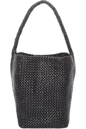 The Row Small Woven North South Tote Bag in - Black. Size all.
