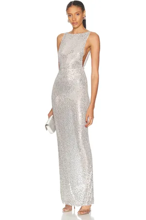 Retrofete Asha Sequin Dress in - Metallic Silver. Size L (also in ).