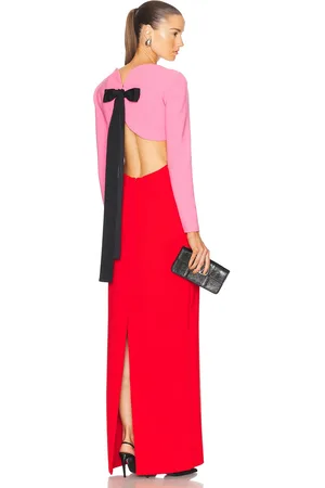 Carolina Herrera Long Sleeve Column Gown in - Colorblock. Size 6 (also in ).