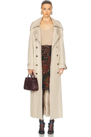 Saint Laurent Long Trench Coat in - Beige. Size 36 (also in ).