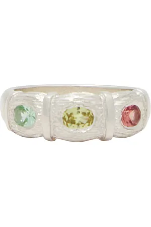 Bleue Burnham Window Box Ring in - Metallic Silver. Size R (also in T, V).