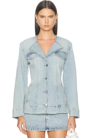 Ganni Fitted Blazer in - Denim-Light. Size 32 (also in ).