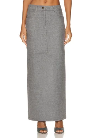 Nour Hammour Mae Long Pencil Skirt in - Grey. Size 34 (also in ).