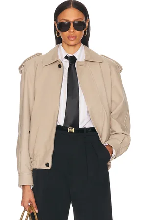Saint Laurent Bomber Jacket in - Biege. Size 34 (also in 36, 38).