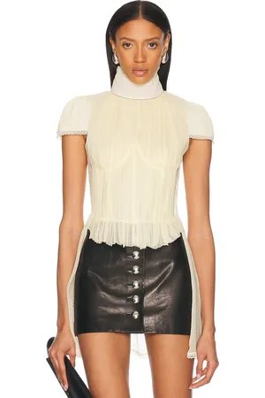 Alexander McQueen Chiffon Top in - Yellow. Size 40 (also in ).
