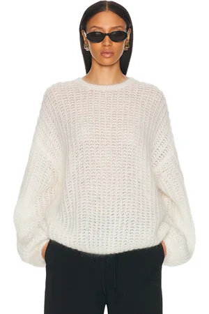 Totême Puffed Knit Sweater in - White. Size L (also in S, M).