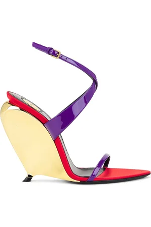 Saint Laurent Gippy Wedge Sandal in - Purple. Size 36 (also in 37, 40, 41).