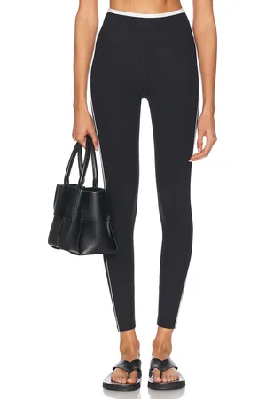 YEAR OF OURS Ribbed Two Tone Track Legging in - Black. Size L (also in S, M).