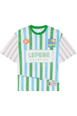 Le PÈRE Le Pre LPFC Mesh Tee in Multi in - Green,Blue. Size L (also in M, S, XL/1X).
