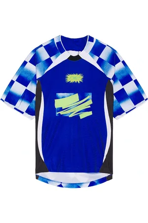 Le PÈRE Le Pre Torn Jersey in Multi in - Blue. Size L (also in M, S, XL/1X).
