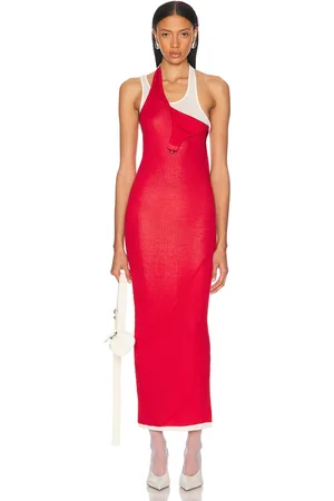 Jean Paul Gaultier Sleeveless Dress in - Red. Size L (also in XS, S, M, XL).