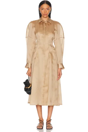 anOnlyChild Porta Dress in - Tan. Size L (also in XS, S, M).