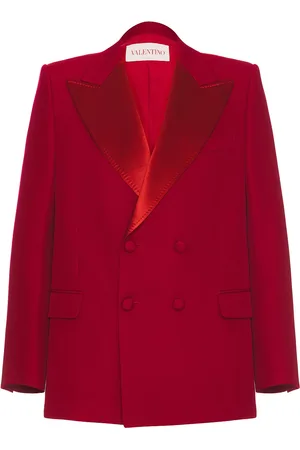VALENTINO Classic Double Breasted Blazer in - Burgundy. Size 48 (also in 50).