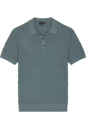 CLUB MONACO Diamond Polo in - Slate. Size L (also in S, M, XL/1X).