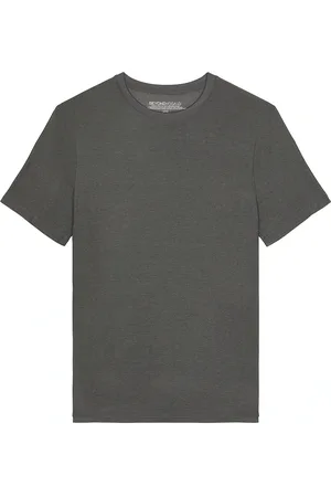 Beyond Yoga Always Beyond Crew Neck Tee 2.0 in - Charcoal. Size L (also in M, S, XL/1X).