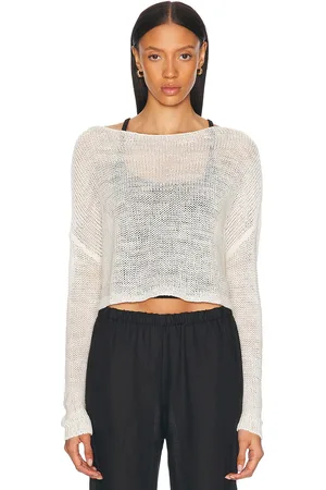 ENZA COSTA Linen Open Knit Bateau Sweater in - . Size L (also in M).