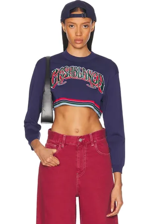 Casablanca Baseball Cropped Tee in - . Size L (also in XS, S, M).