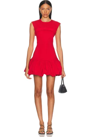 Ganni Corset Mini Dress in - Red. Size 32 (also in 34, 36, 38, 40).