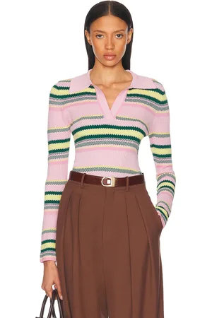 MONSE Jacquard Top in - Pink. Size L (also in XS, S, M).