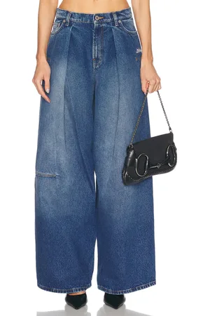 Jean Paul Gaultier Wide Leg in - Blue. Size 24 (also in 25, 26, 27, 28, 30).